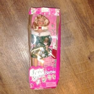 Barbie Festive Season Doll in Green and White